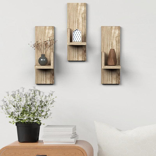 Shelves - Arzen Wall Shelf (Light Oak) - Set Of Three