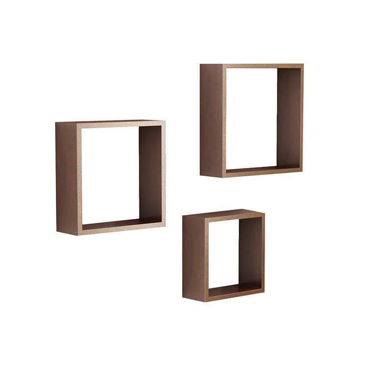 Shelves - Aura Wall Shelf - Brown - Set Of Three