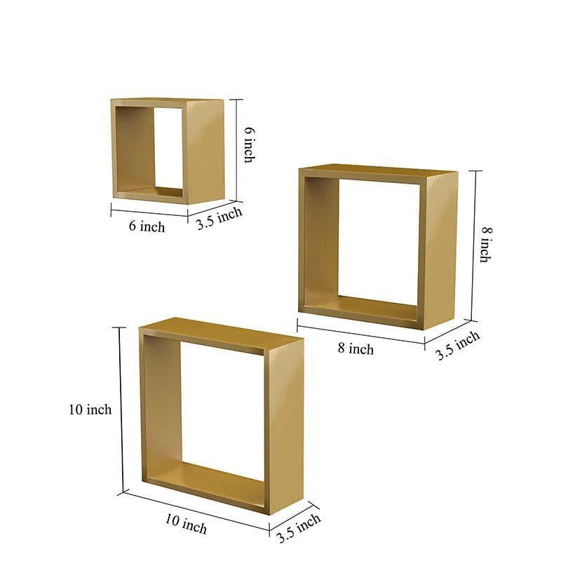 Shelves - Aura Wall Shelf - Gold - Set Of Three