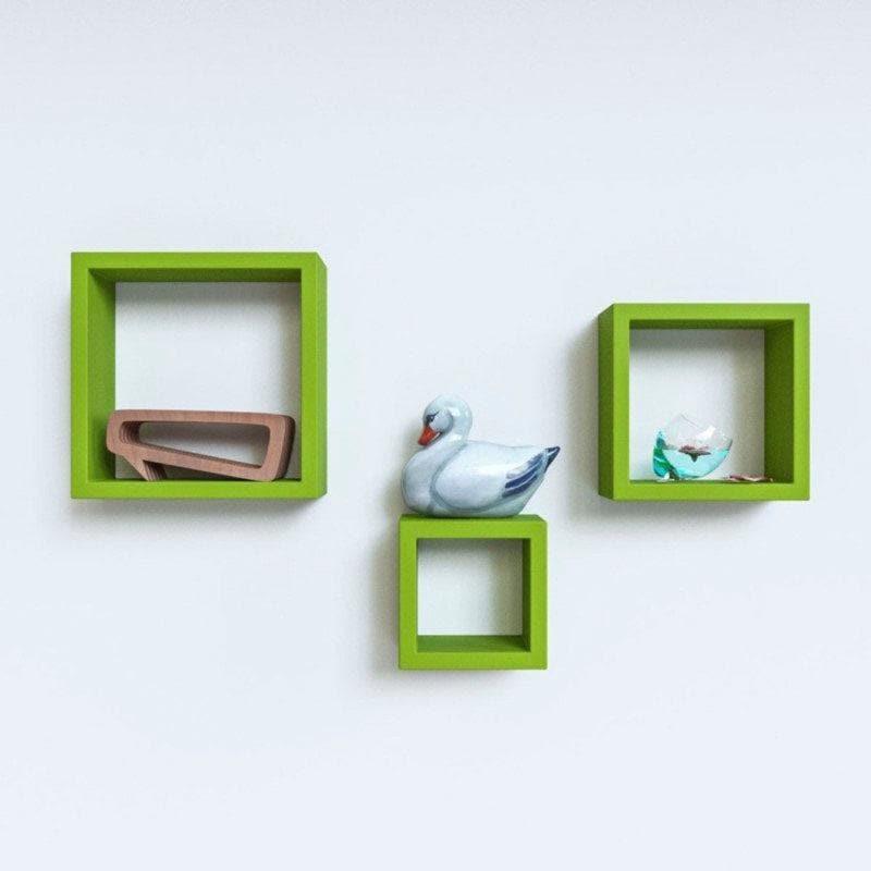 Shelves - Aura Wall Shelf - Green - Set Of Three