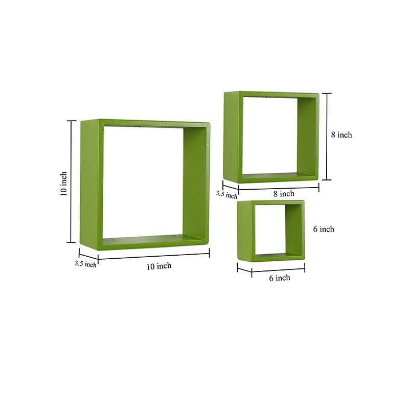 Shelves - Aura Wall Shelf - Green - Set Of Three