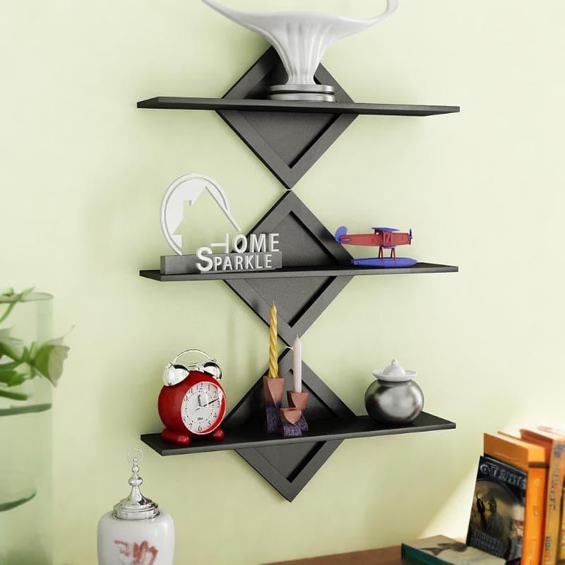 Buy Shelves - Aurore Wall Shelf (Black) - Set Of Three at Vaaree online