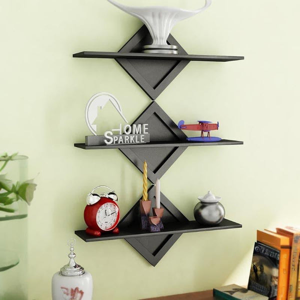 Buy Shelves - Aurore Wall Shelf (Black) - Set Of Three at Vaaree online