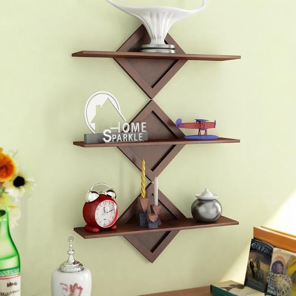 Shelves - Aurore Wall Shelf (Brown) - Set Of Three