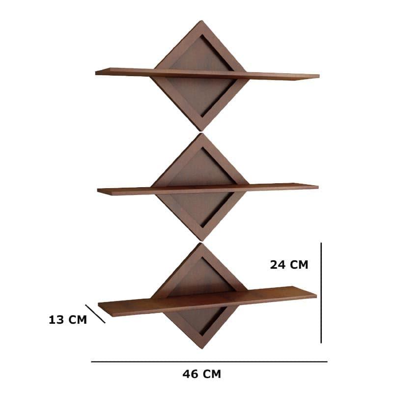 Shelves - Aurore Wall Shelf (Brown) - Set Of Three