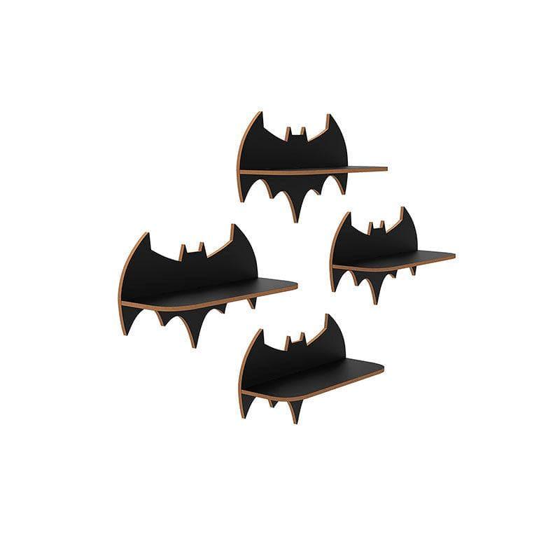 Buy Batman Shape Wall Shelf - Set Of Four - Black Shelves from Vaaree