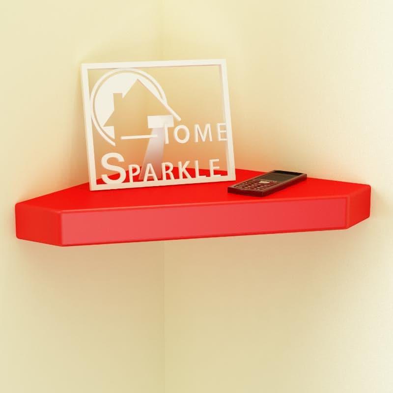 Shelves - Berk Corner Floating Wall Shelf - Red