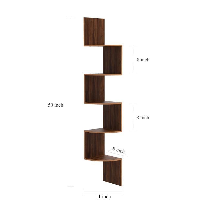 Shelves - Cat's Ladder Corner Shelf - Brown