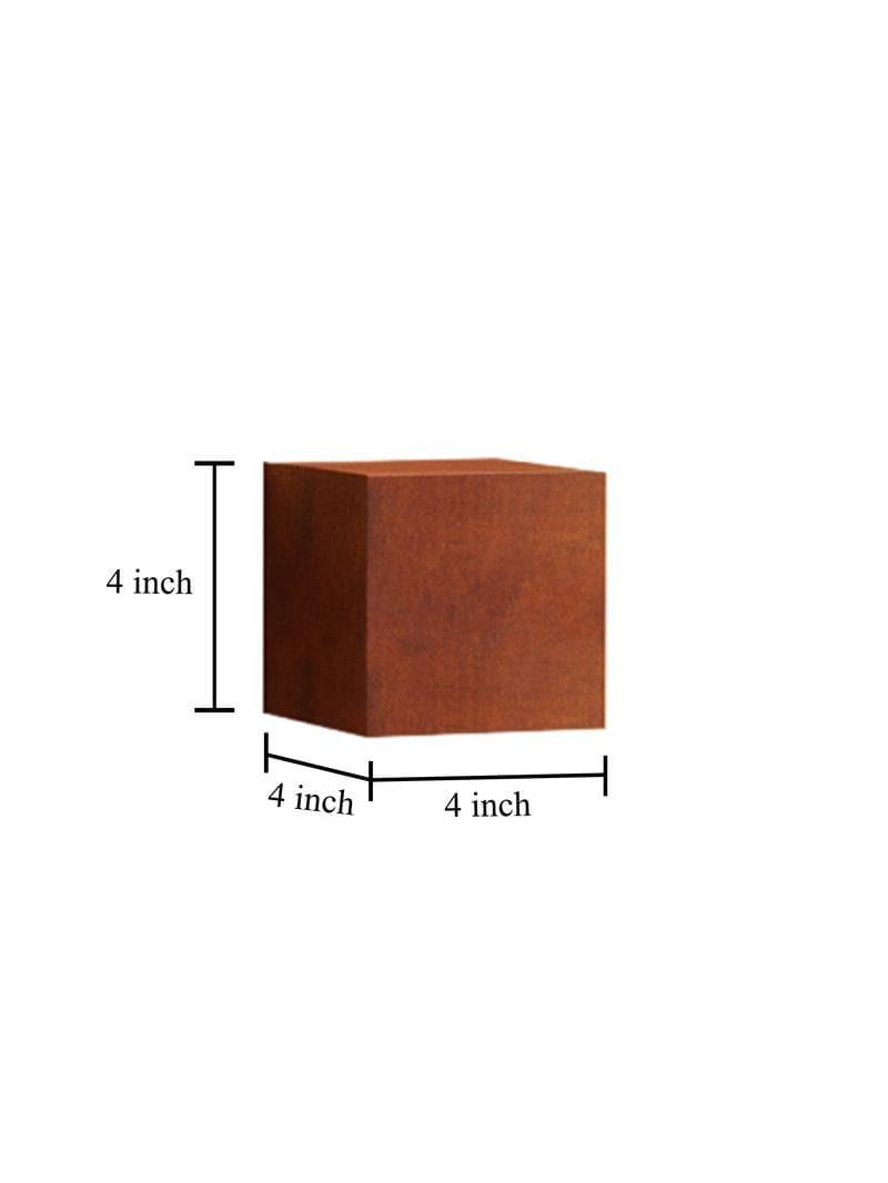 Shelves - Cube Box Floating Wall Shelf (Brown) - Set Of Five