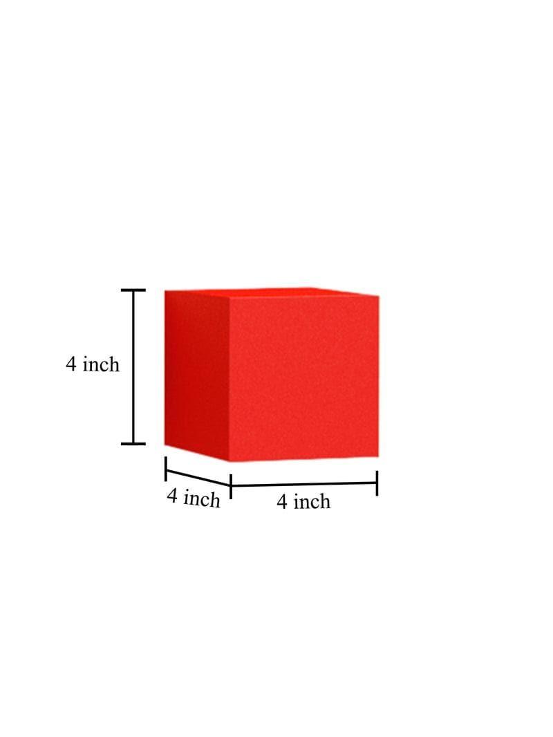 Shelves - Cube Box Floating Wall Shelf (Red) - Set Of Five