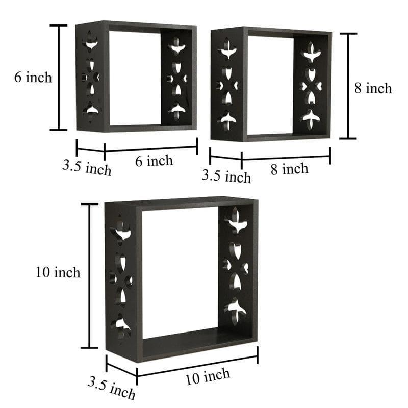 Shelves - Cube Craft Floating Wall Shelf (Black) - Set Of Three