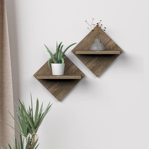 Shelves - Display Delve Wall Shelf (Dark Oak) - Set Of Two