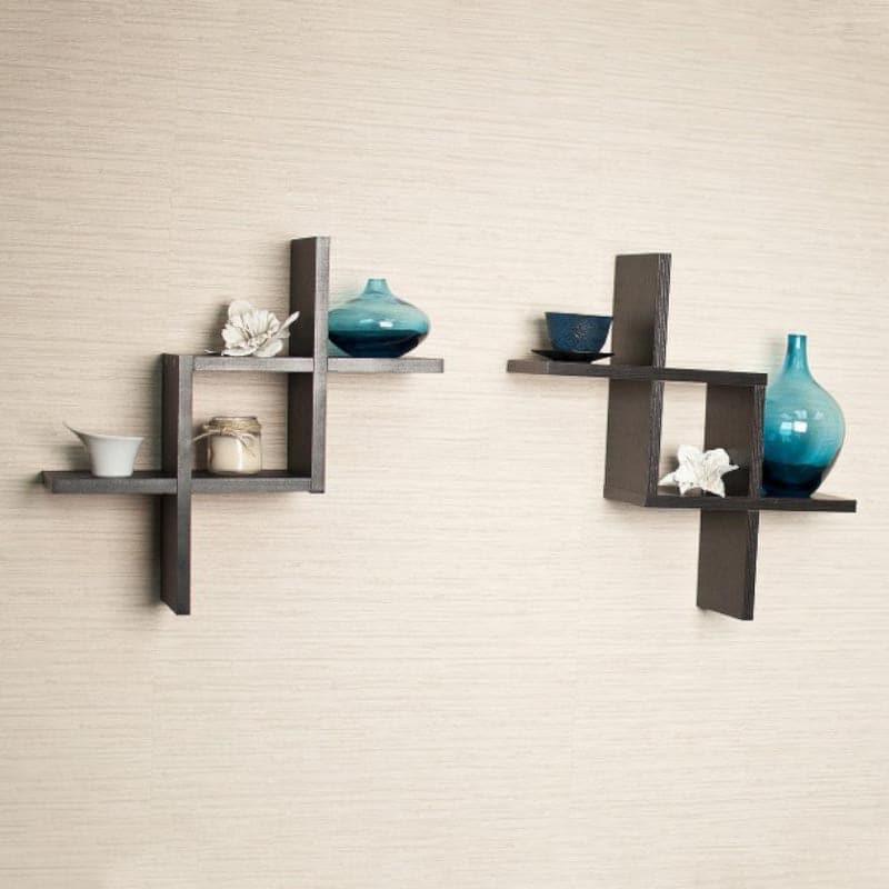 Shelves - Enigma Wall Shelf - Black - Set Of Two