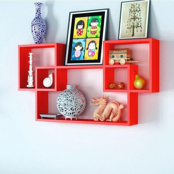 Shelves - Harmonic Holders Wall Shelf - Red - Set Of Three