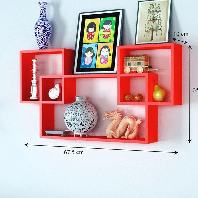 Shelves - Harmonic Holders Wall Shelf - Red - Set Of Three