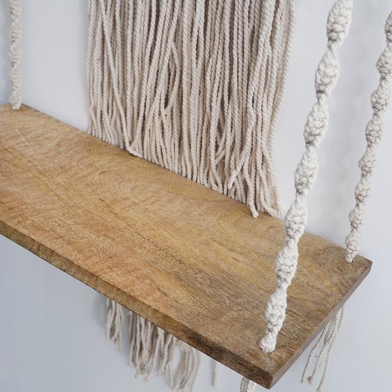 Shelves - Knots & Tassels Hanging Wall Shelf