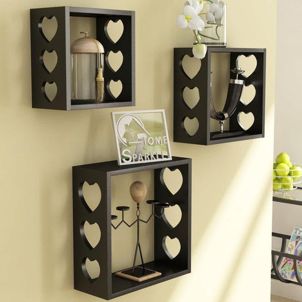 Shelves - Llyn Floating Wall Shelf (Black) - Set Of Three