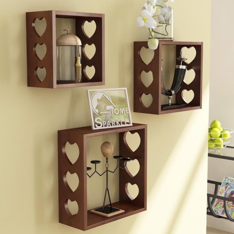 Shelves - Llyn Floating Wall Shelf (Brown) - Set Of Three