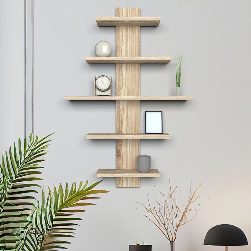 Buy Luby Wall Shelf - Light Oak Shelves from Vaaree