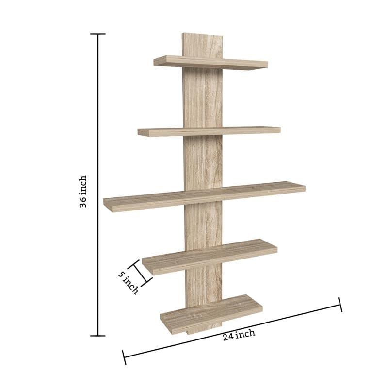 Buy Luby Wall Shelf - Light Oak Shelves from Vaaree