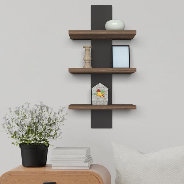 Shelves - Lumber Board Wall Shelf - Dark Oak