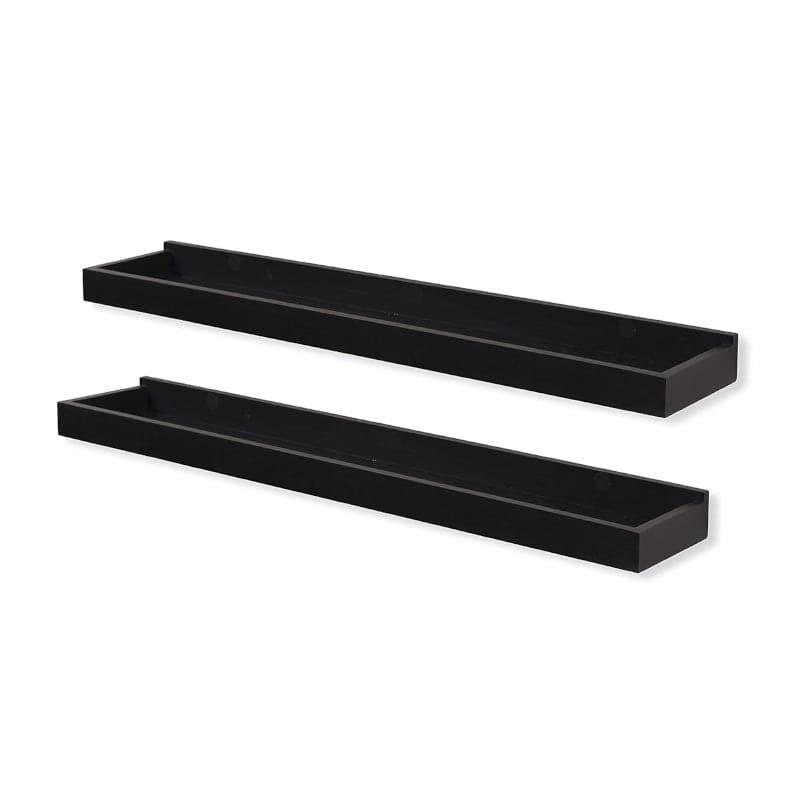 Buy Nova Wood Wall Rack - Set Of Two - Black Shelves from Vaaree