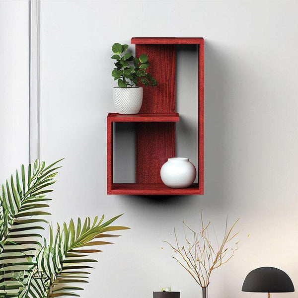 Shelves - Nurvi Wall Shelf - Mahogany