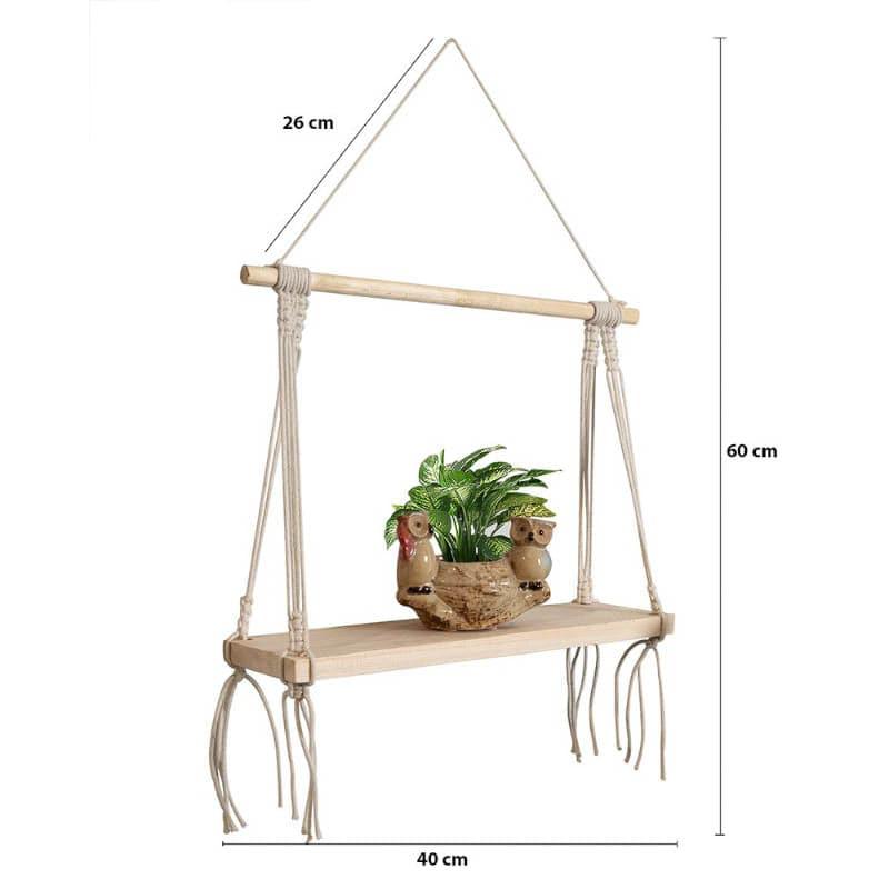 Shelves - Olive Macrame Hanging Shelf