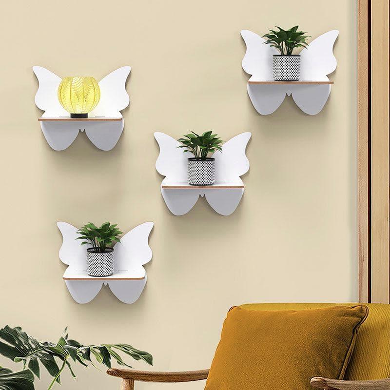 Shelves - Prajapti Wall Shelf - White - Set Of Four