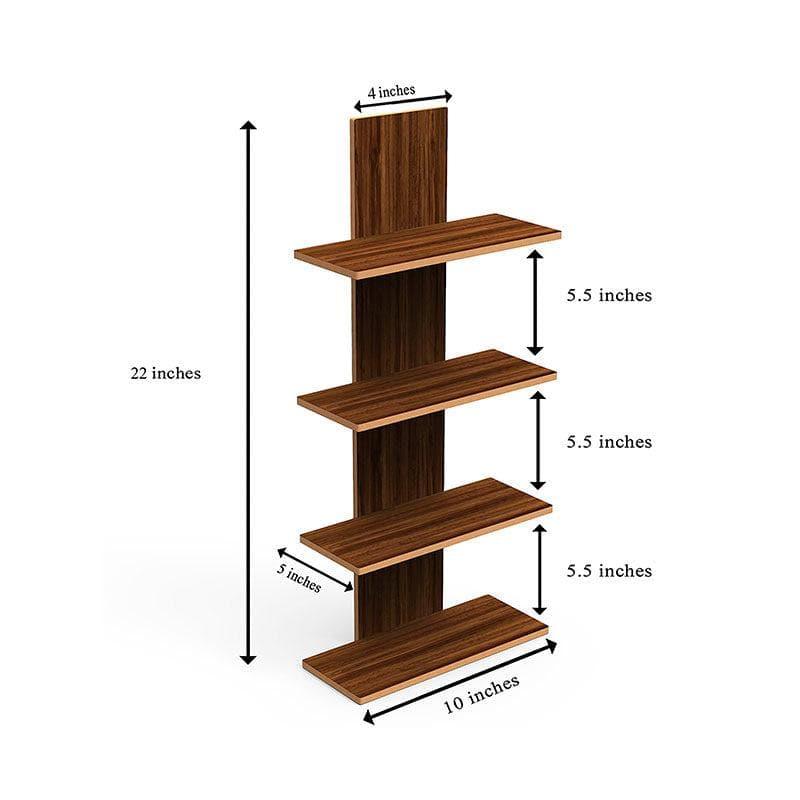 Buy Quadra Block Wall Shelf - Brown Shelves from Vaaree