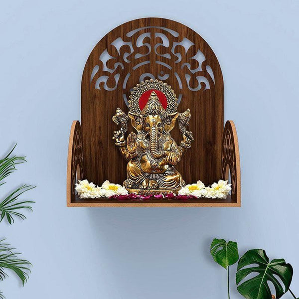 Buy Shelves - Religious Heaven Door Wall Mandir - Brown at Vaaree online