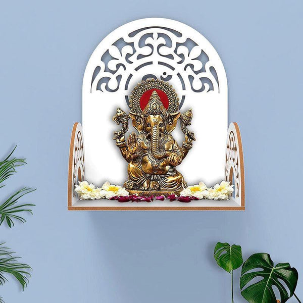 Buy Shelves - Religious Heaven Door Wall Mandir - White at Vaaree online