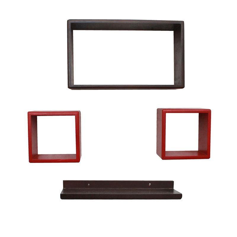 Shelves - Retro Revival Wall Shelf - Black & Red - Set Of Four