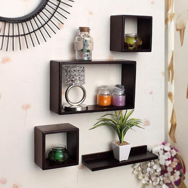 Shelves - Retro Revival Wall Shelf - Brown - Set Of Four