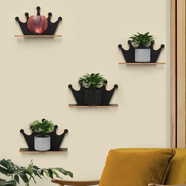 Shelves - Royality Wall Shelf - Set Of Four - Black
