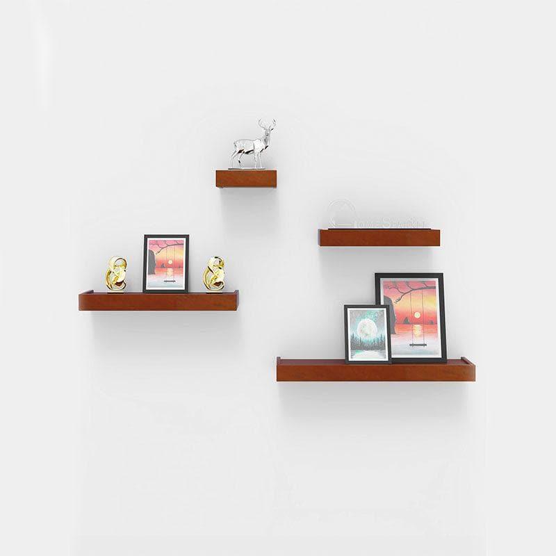 Shelves - Skyline Shelving Wall Shelf - Brown - Set Of Four