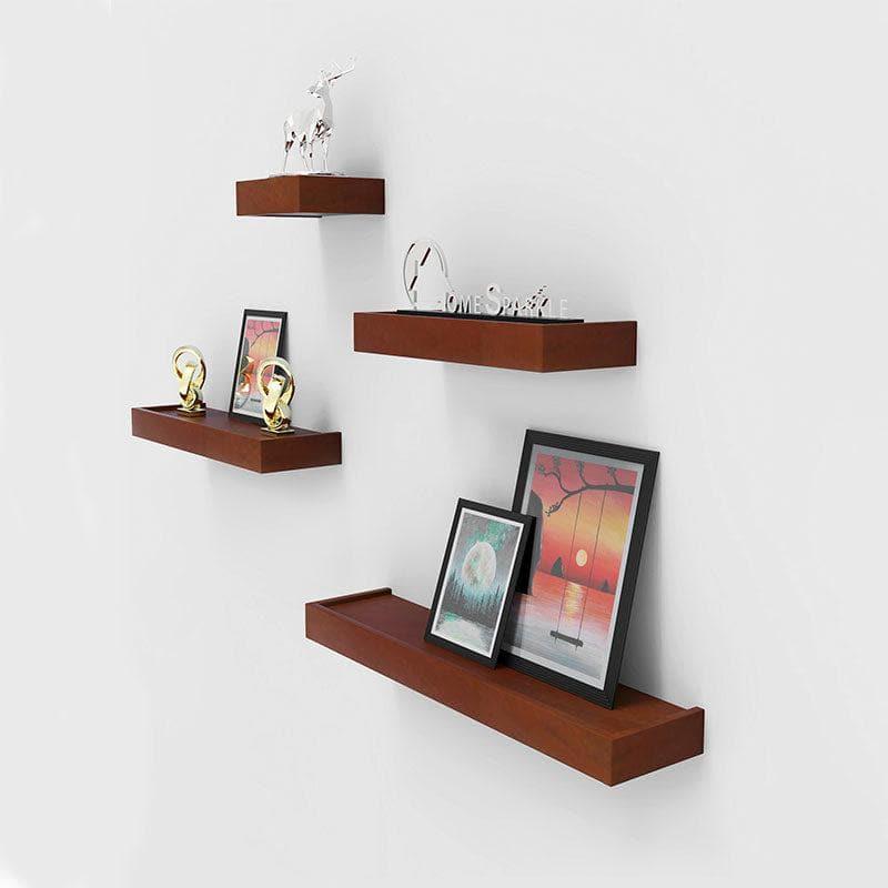 Shelves - Skyline Shelving Wall Shelf - Brown - Set Of Four