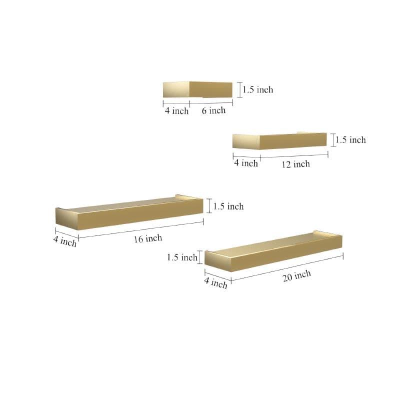 Shelves - Skyline Shelving Wall Shelf - Green - Set Of Four