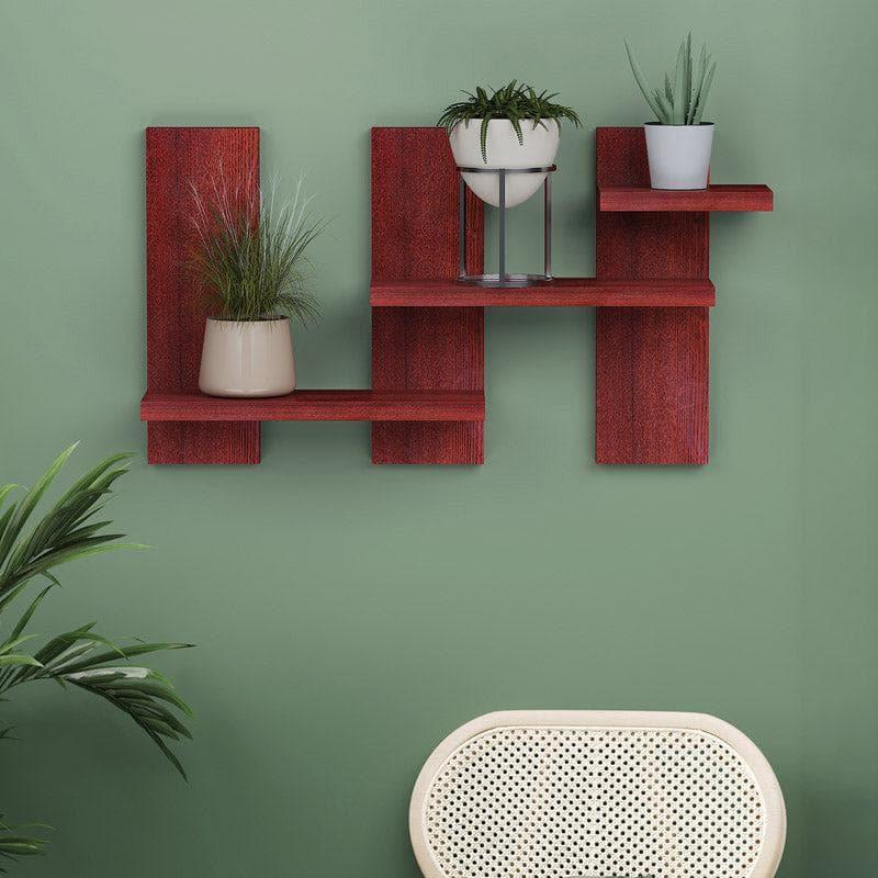 Shelves - Step Stack Wall Shelf - Mahogany