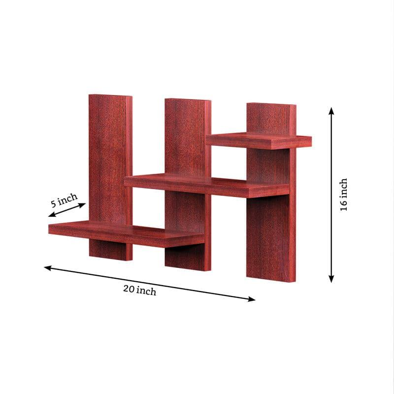 Shelves - Step Stack Wall Shelf - Mahogany