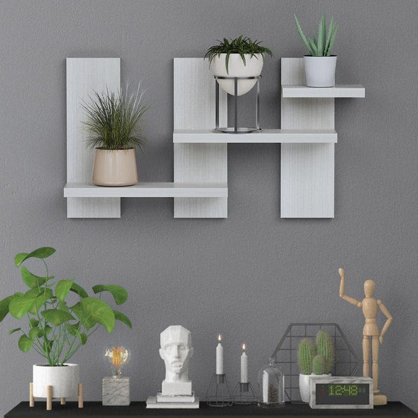 Shelves - Step Stack Wall Shelf - White Maple