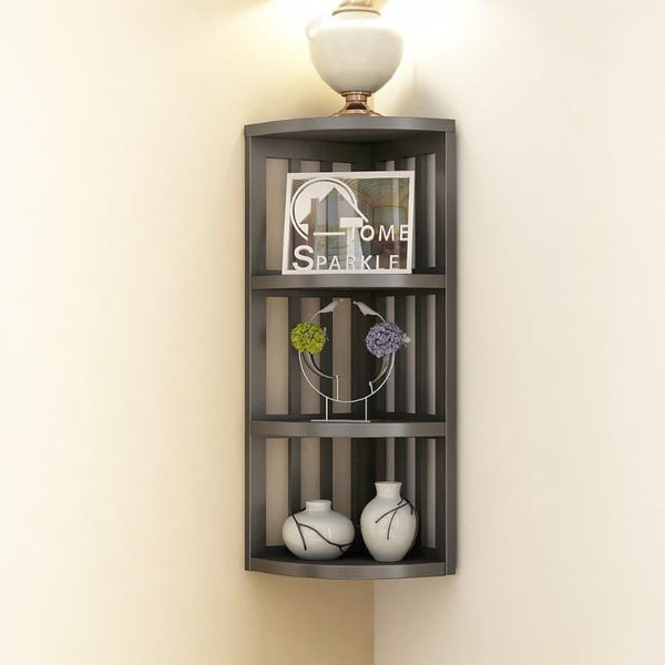 Shelves - Stripes Corner Floating Shelf - Black