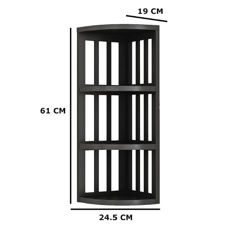 Shelves - Stripes Corner Floating Shelf - Black