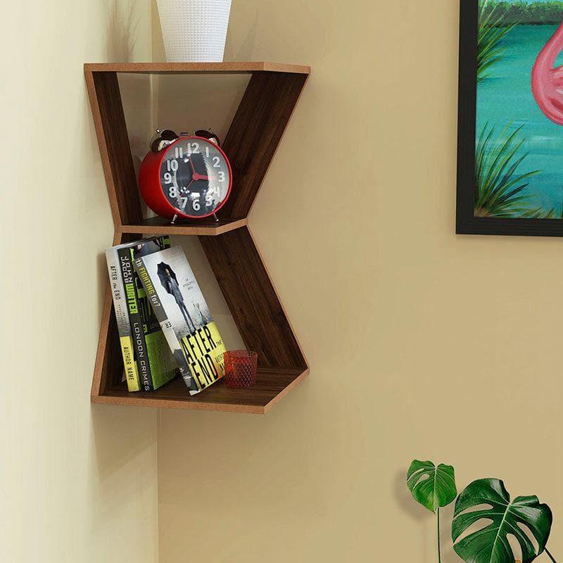 Shelves - The Zee Clan Corner Shelf - Dark Brown