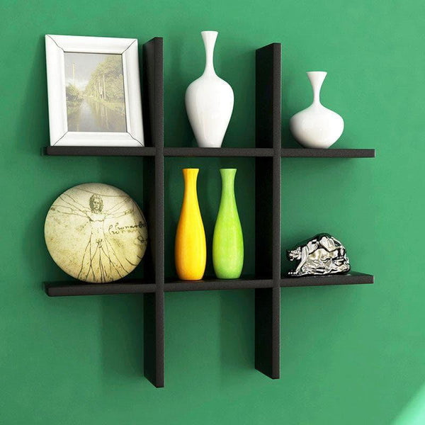 Shelves - Tic-Tac-Toe Wall Shelf - Black