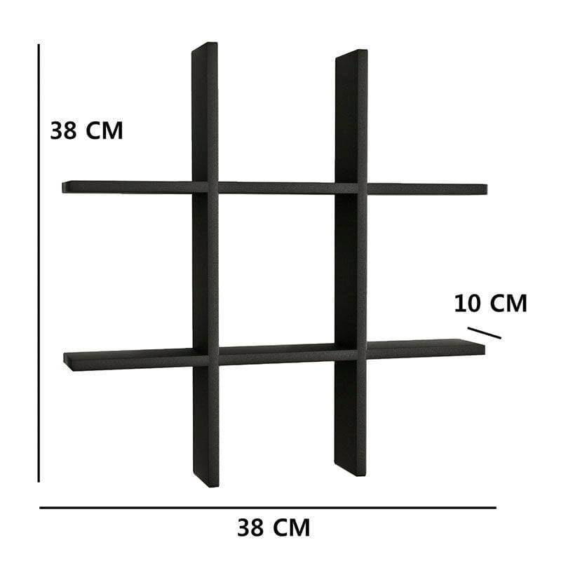 Shelves - Tic-Tac-Toe Wall Shelf - Black