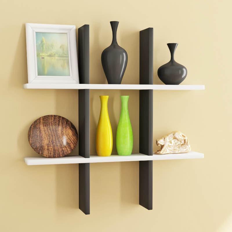 Shelves - Tic-Tac-Toe Wall Shelf - Black & White