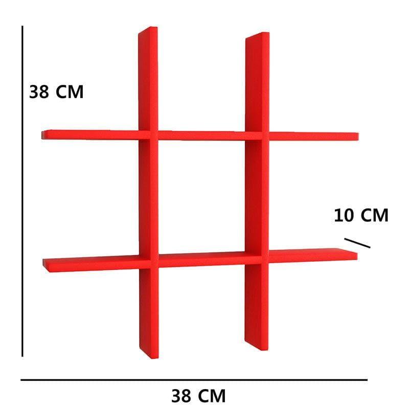 Shelves - Tic-Tac-Toe Wall Shelf - Red