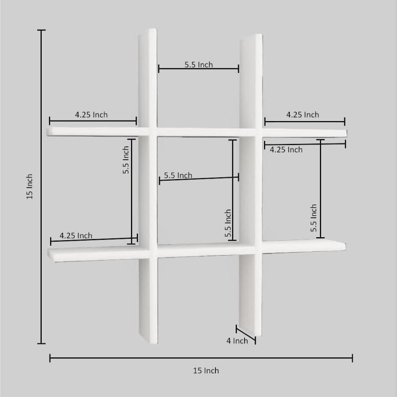 Shelves - Tic-Tac-Toe Wall Shelf - White