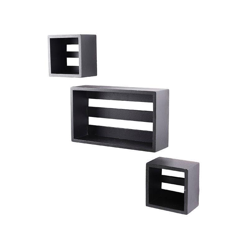 Shelves - Urbane Haven Wall Shelf - Black - Set Of Three